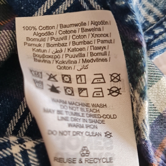 Jack&Jones vintage plaid shirt - Medium- Blue/Green - Picture 7 of 8